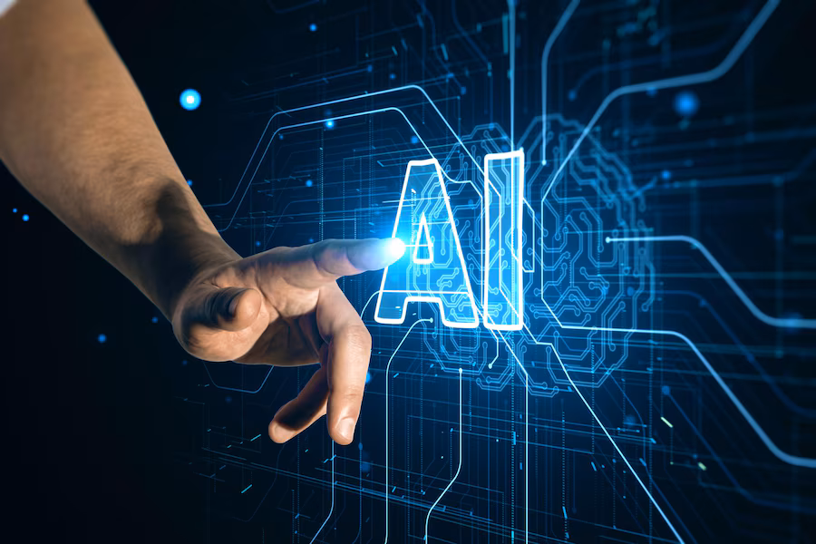 AI Case Study showing data visualization and AI implementation in financial services