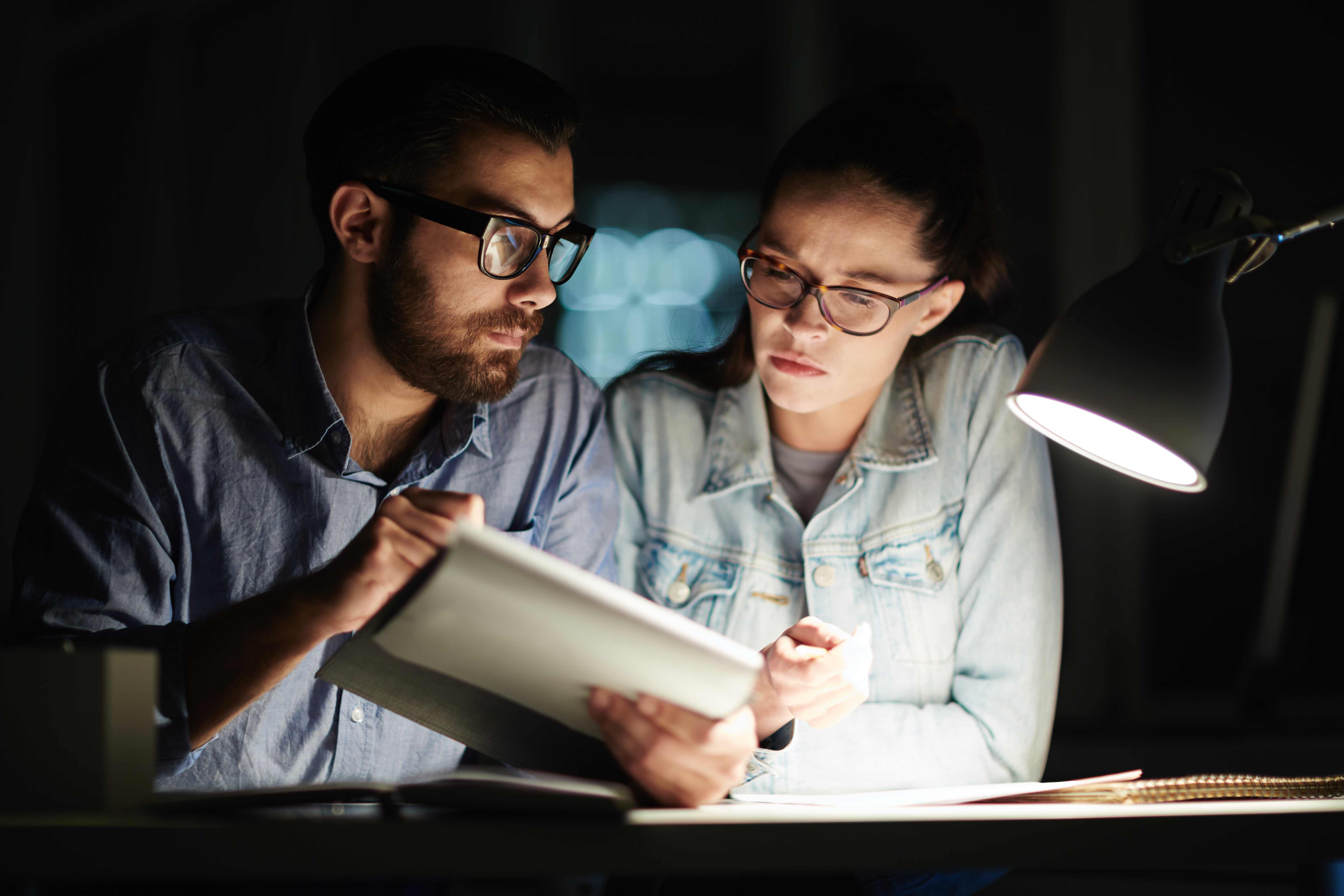 Businessman giving presentation