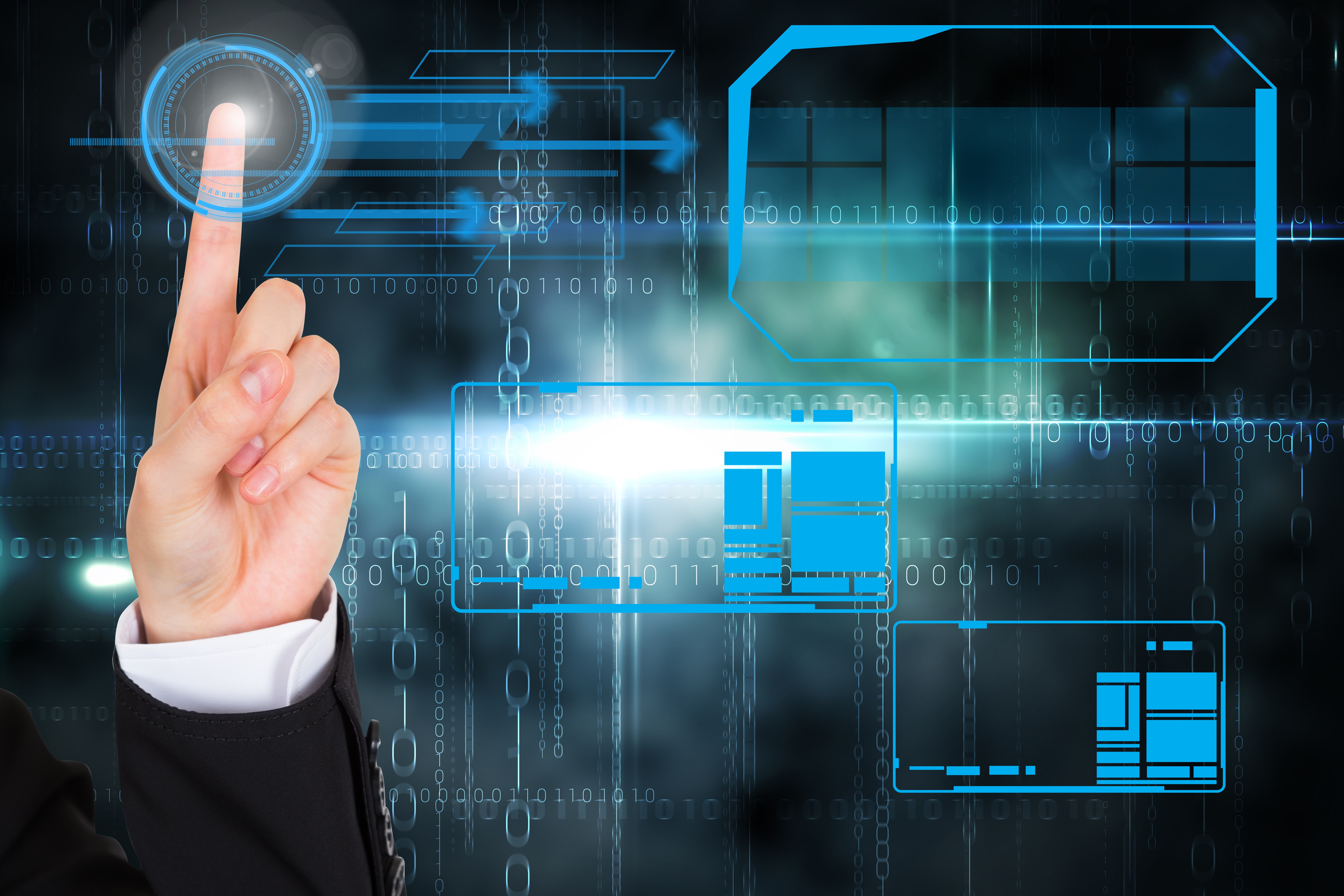 Businessman giving presentation